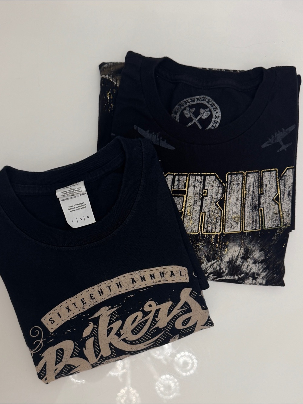 Bikers Black Graphic Biker Tee - Unbranded